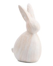 12in Resin Bunny With Wooden Finish | TJ Maxx