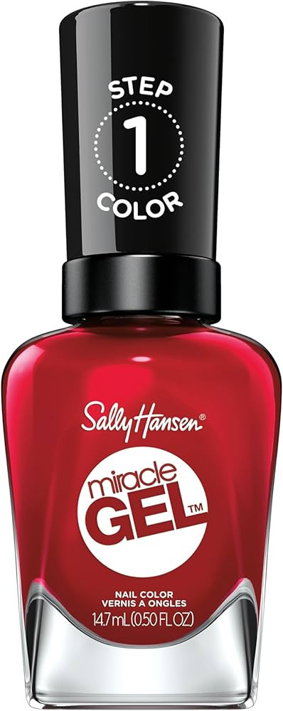 Sally Hansen Miracle Gel Nail Polish, Shade Rhapsody Red 449 (Packaging May Vary) | Amazon (US)