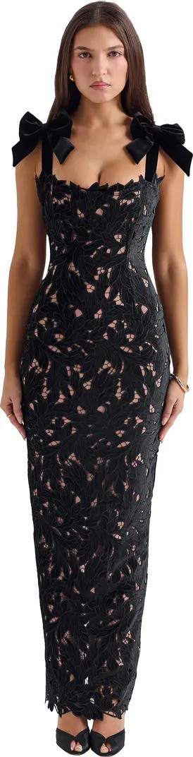 Tiff Velvet Lace Body-Con Gown | Nordstrom