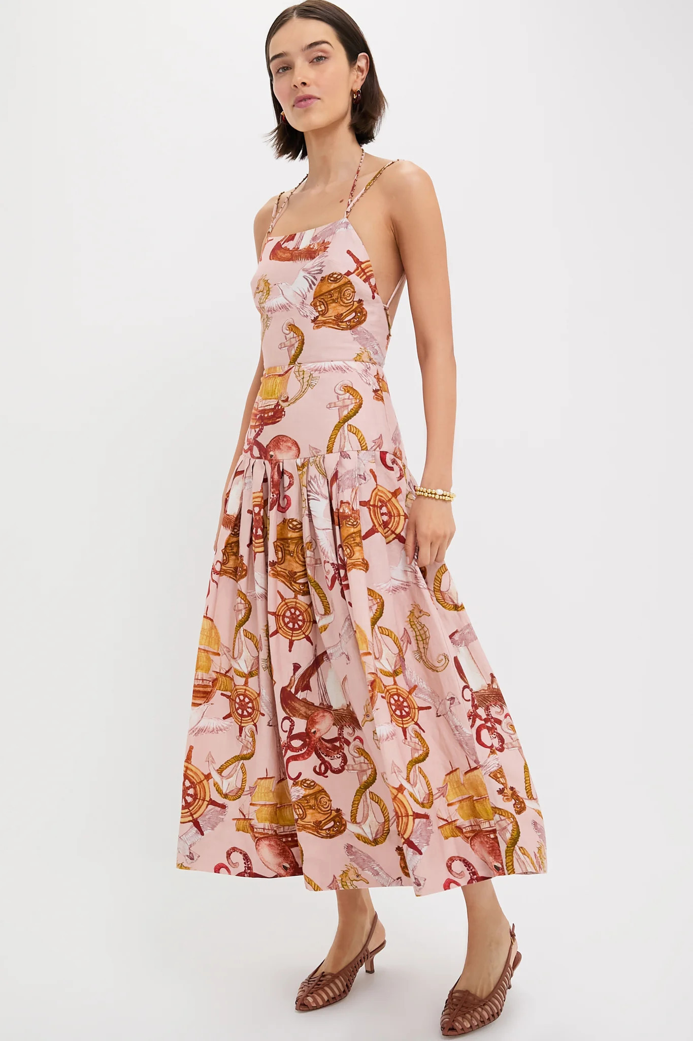 Nautical Wonder Pink Strappy Maxi Dress | Tuckernuck (US)