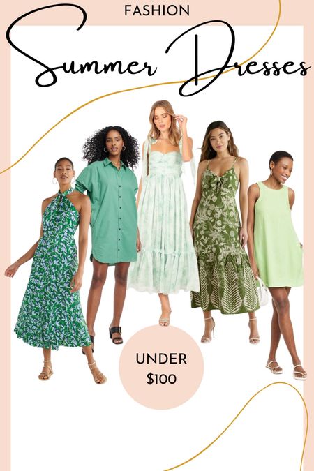 Summer dresses in all the shades of green! Perfect for a summer wedding, vacation dress or any occasion !

#LTKstyletip #LTKfindsunder100 #LTKSeasonal