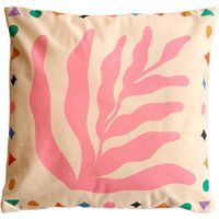 Colourful Hot Pink Abstract Leaf Cushion Cover - Matisse Style Art Decor Eclectic Home | Etsy (UK)