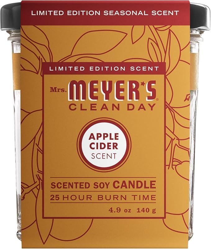 MRS. MEYER’S CLEANDAY Soy Aromatherapy Candle, 35 Hour Burn Time, Made with Soy Wax and Essential Oi | Amazon (US)