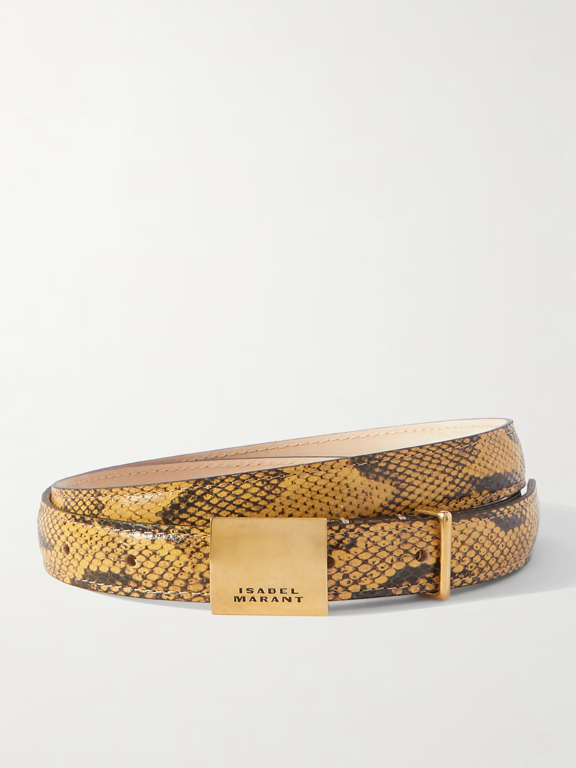 Lowell snake-effect leather belt | NET-A-PORTER (US)