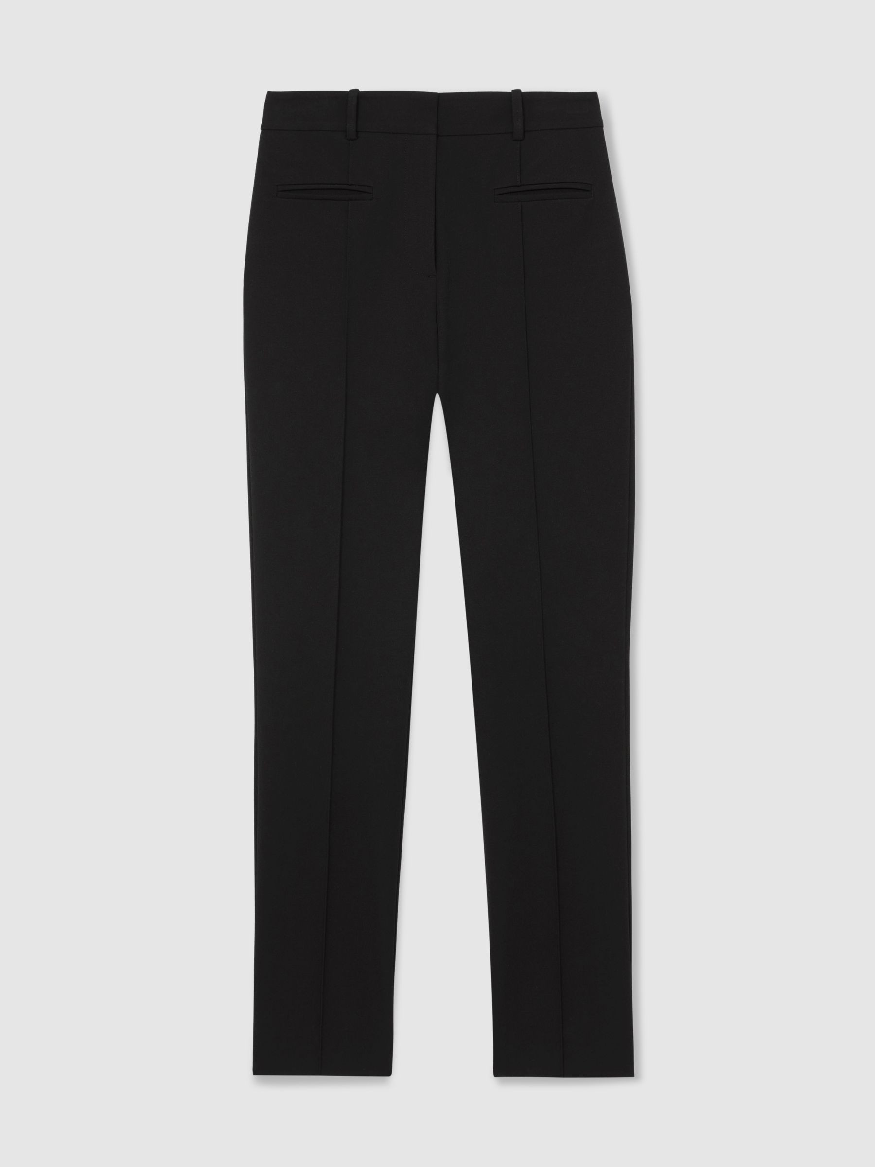 Pintuck Tapered Trousers in Black | Reiss UK