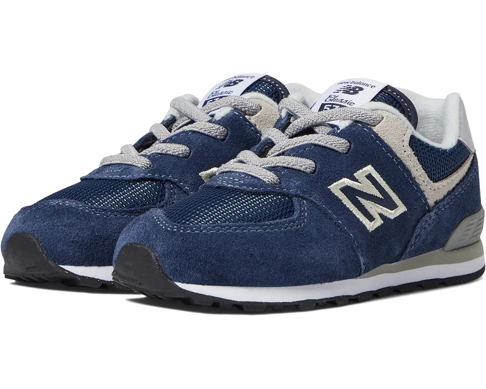 New Balance Kids 574 Bungee Lace (Infant/Toddler) | Zappos