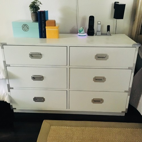 Campaign Chest Dresser Chrome Dixie Mid Century Buffet Media Console Sideboard | eBay | eBay US