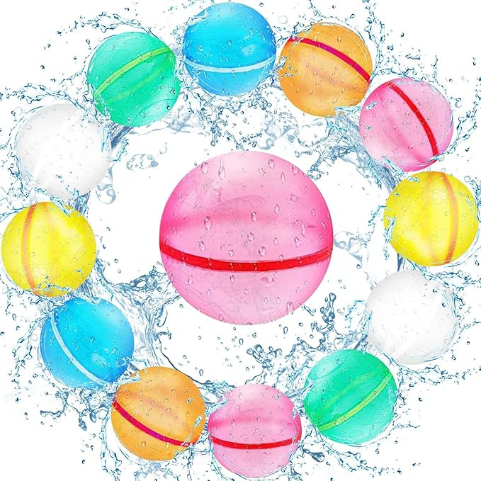 Reusable Water Balloons, Easy Quick Fill & Self-Sealing Water Bombs,Splash Bomb Water Balls Summe... | Amazon (US)