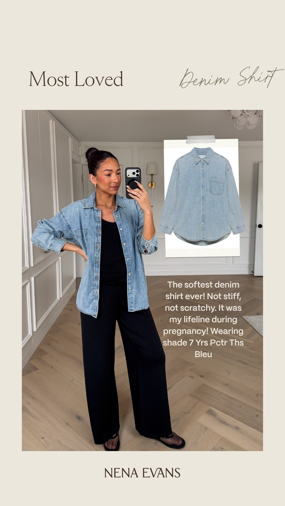 Most loved last week 🤍 Use code NENAXSPANX for 15% OFF your first order! Wearing size S leather jacket (fits oversized), size S denim shirt (fits oversized; color: 7 Yrs Pctr Ths Bleu) and size S Tall sleeveless jumpsuit 

work from home outfit, airport outfit, travel outfit, errands outfit, causal outfit

#LTKSaleAlert #LTKSeasonal
