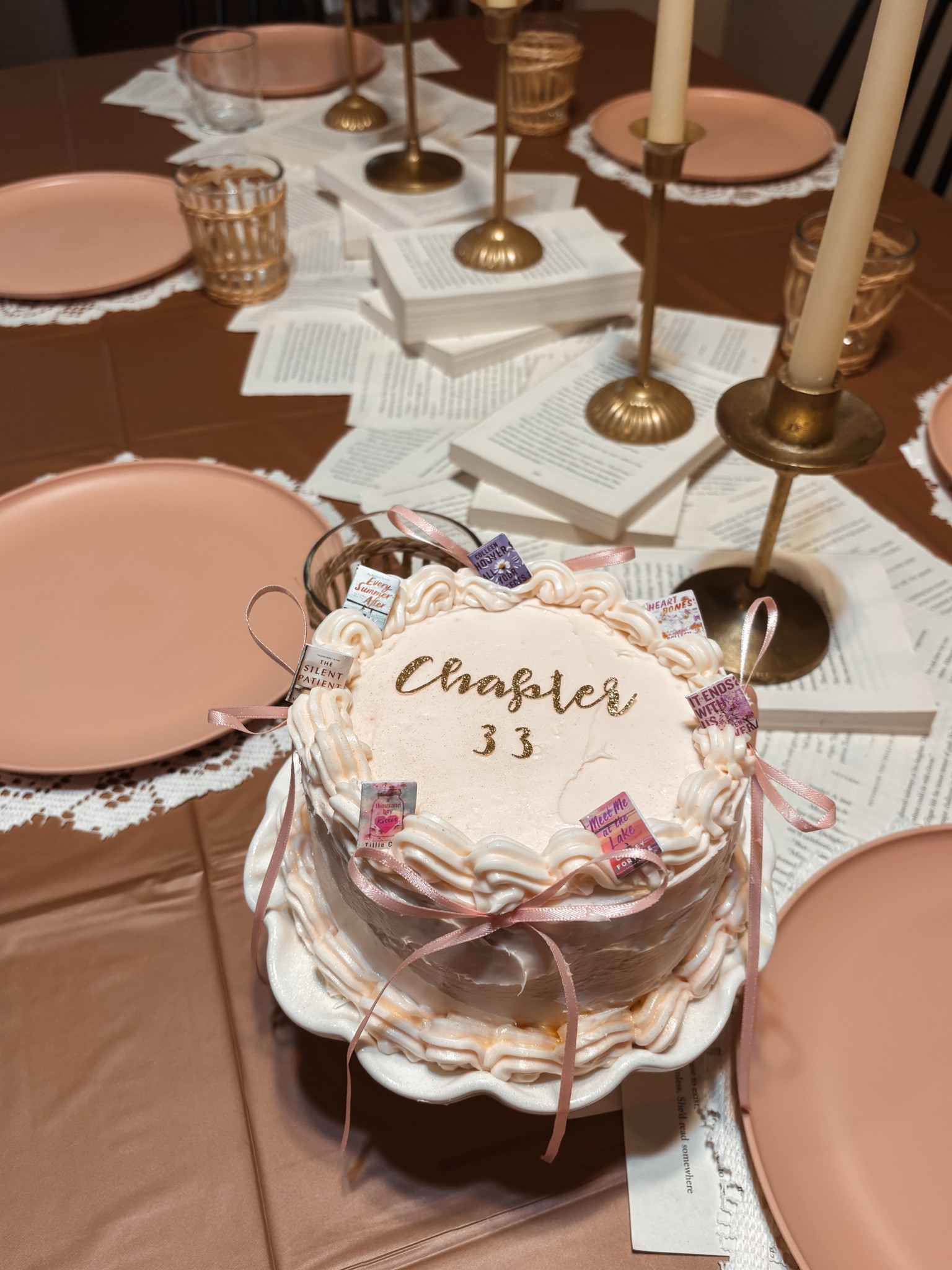 I had a Bookish Birthday for my 33rd Birthday with my Favorite Characters 📖
We made bookmarks ate girl dinner sipped on wine and ate cake! 
These are some of the supplies that I used and also gave out as party favors ! If you want to see more photos go over to my IG @crafty.nes 
Also this would be a great activity for your next book club #bookclub #bookcake #bookishbirthday #bookmarks