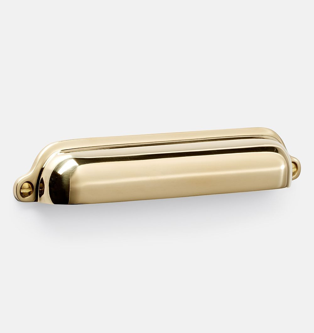 Vernon Bin Pull, 6"" - Unlacquered Brass | Rejuvenation