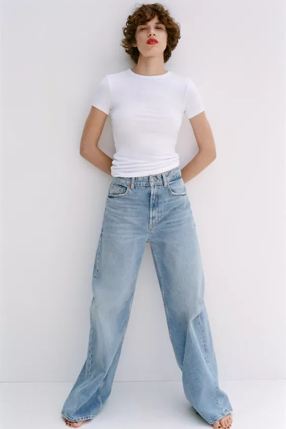 JEANS TRF EXTRA WEITES BEIN HOHER BUND | Zara DE