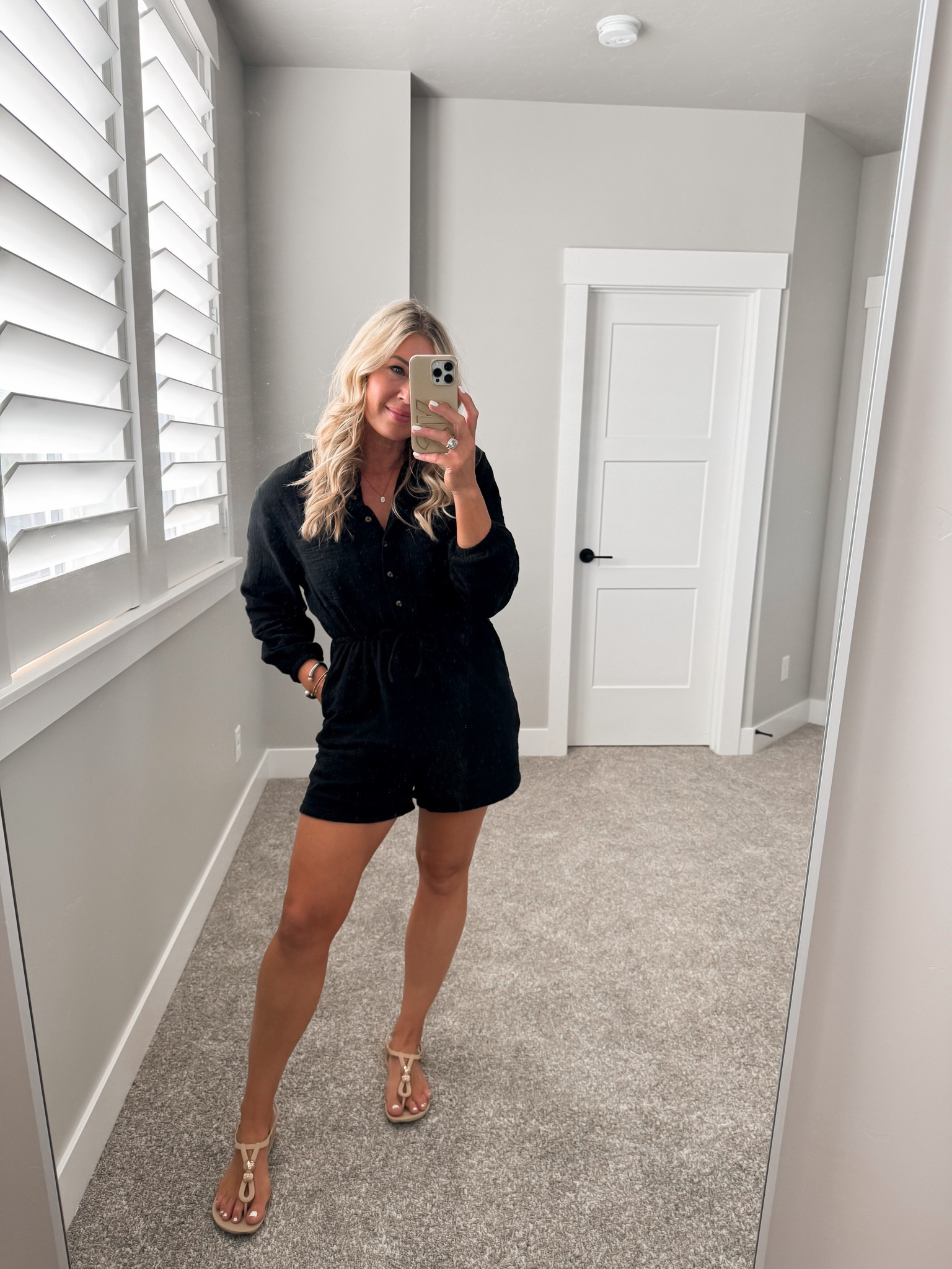 Romper from O’Neil. Easily one of my favorite finds of the year 
Fits really well!
Sandals under $40 (size up one) 

#LTKFindsUnder100 #LTKOver40 #LTKShoeCrush