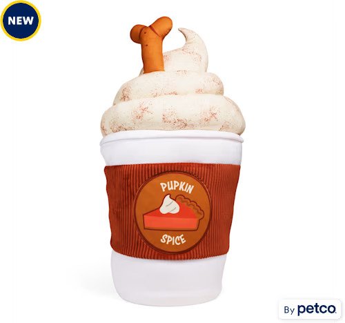 YOULY Pumpkin Spice Latte Plush Dog Toy, Large | Petco | Petco