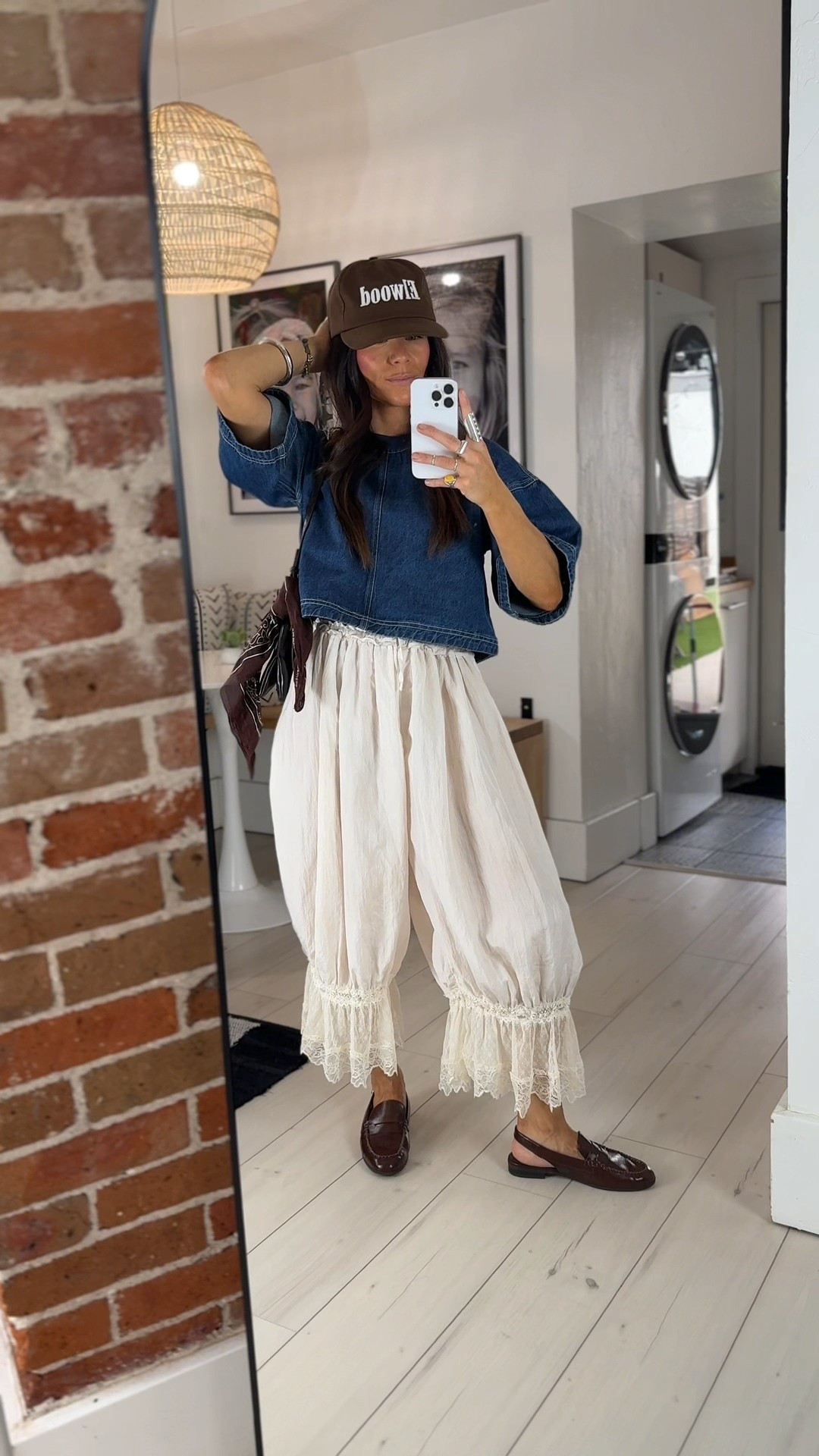 I’m a sucker for bloomers + a denim piece 🤍 Perfect for spring — brunch, errands, or a little weekend wandering 🤍 Breezy, playful, and effortless.

5’3, XS in everything 

#LTKootd #LTKPetite #LTKSeasonal