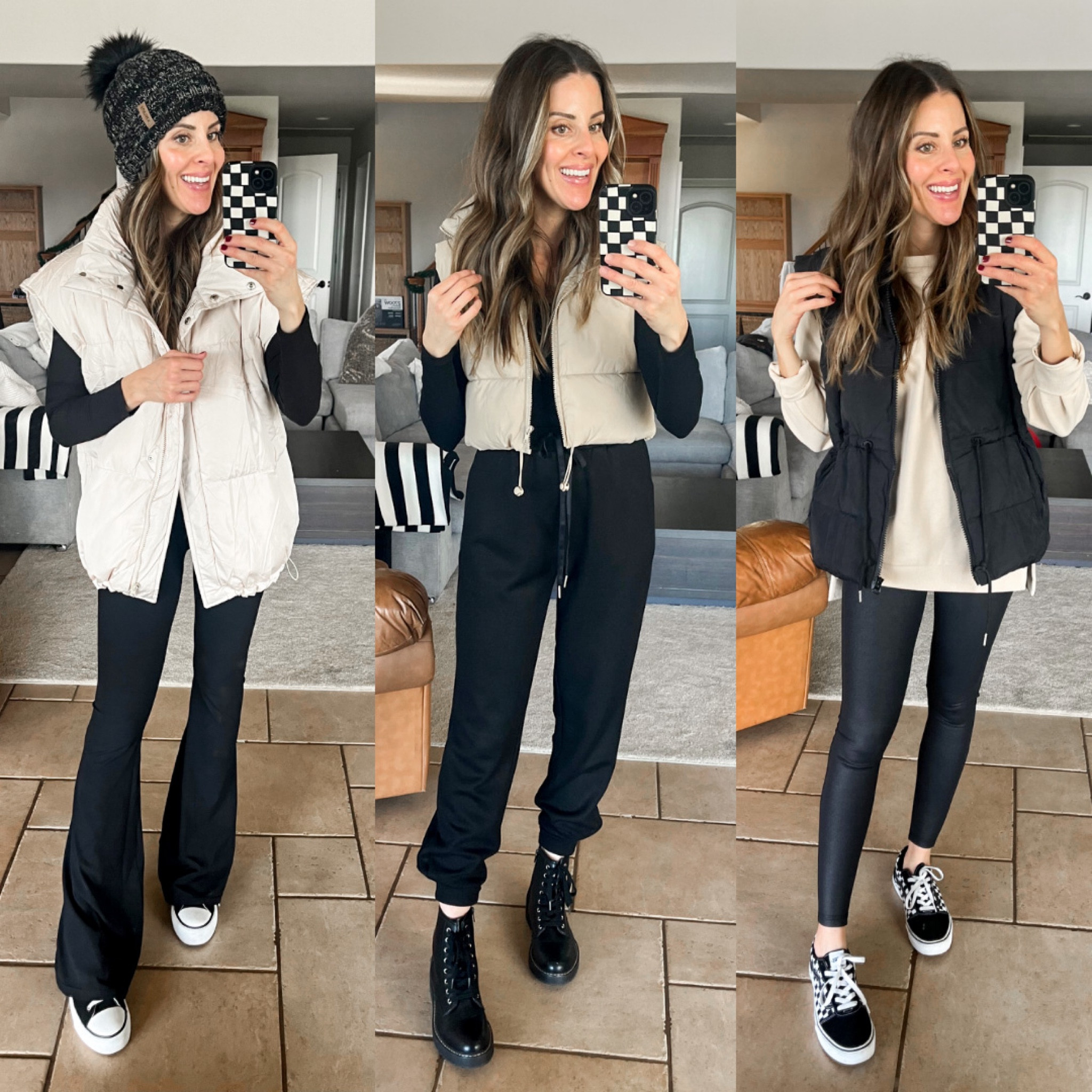 Comment LINKS to shop! Amazon puffer vests I have and love! All come in multiple colors. 
.
.
Sizing:
Cream medium
Tan medium
Black small
.
.
Amazon style amazon outfit amazon faves Amazon deals amazon fashion amazon finds 
.
.


#LTKstyletip #LTKsalealert #LTKSeasonal