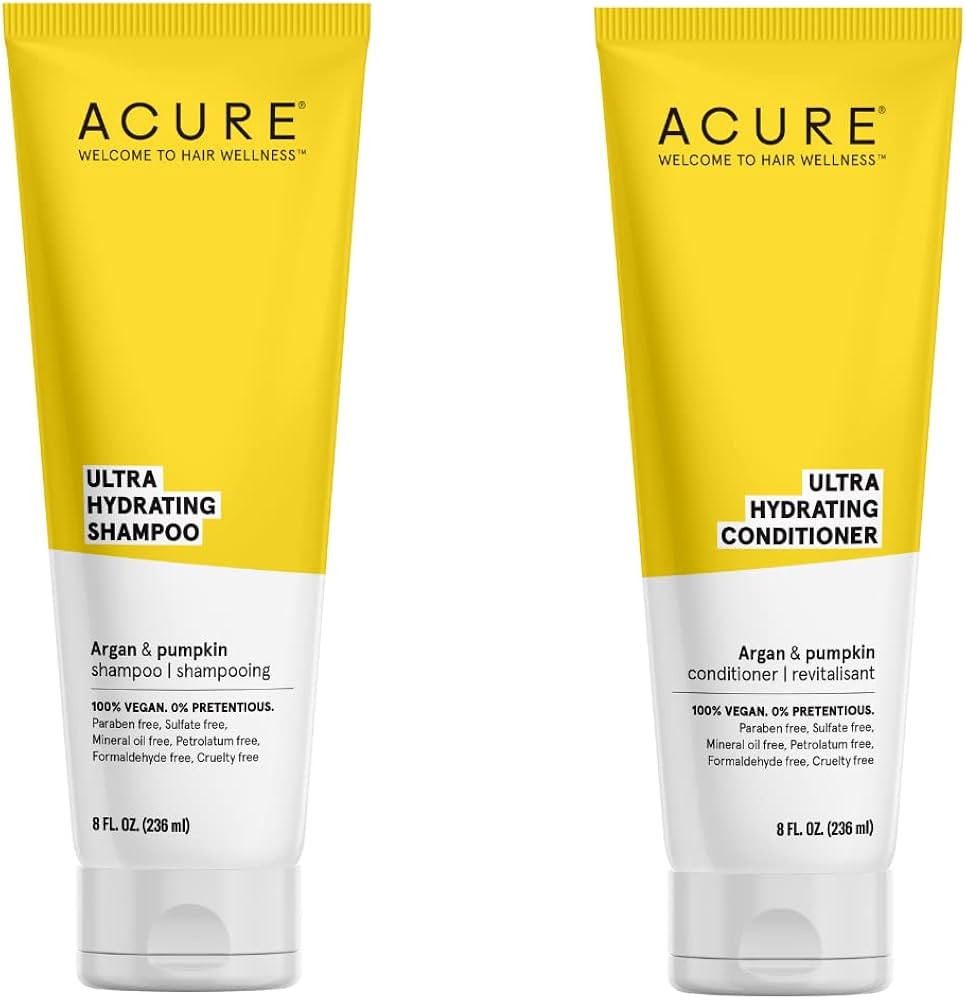 Ultra Hydrating Shampoo & Conditioner Duo - 100% Vegan - With Argan Oil & Pumpkin - Ultra Moistur... | Amazon (US)