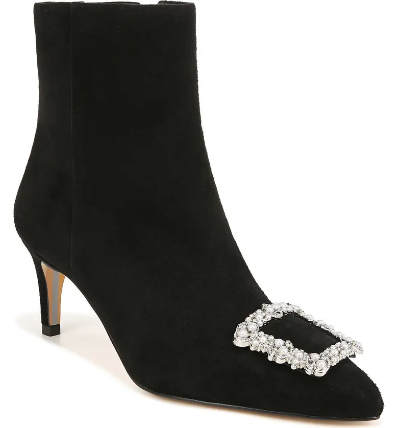 Sam Edelman Ulissa Luster Imitation Pearl Pointed Toe Bootie (Women) | Nordstrom | Nordstrom