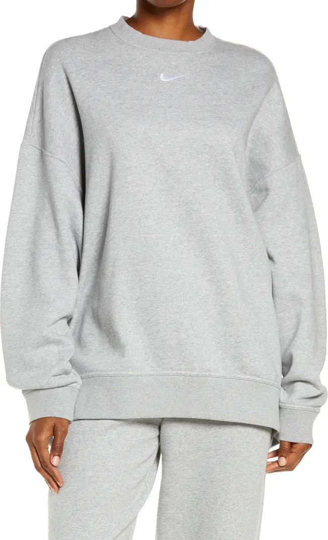 Sportswear Collection Essentials Oversize Fleece Crew Sweatshirt | Nordstrom