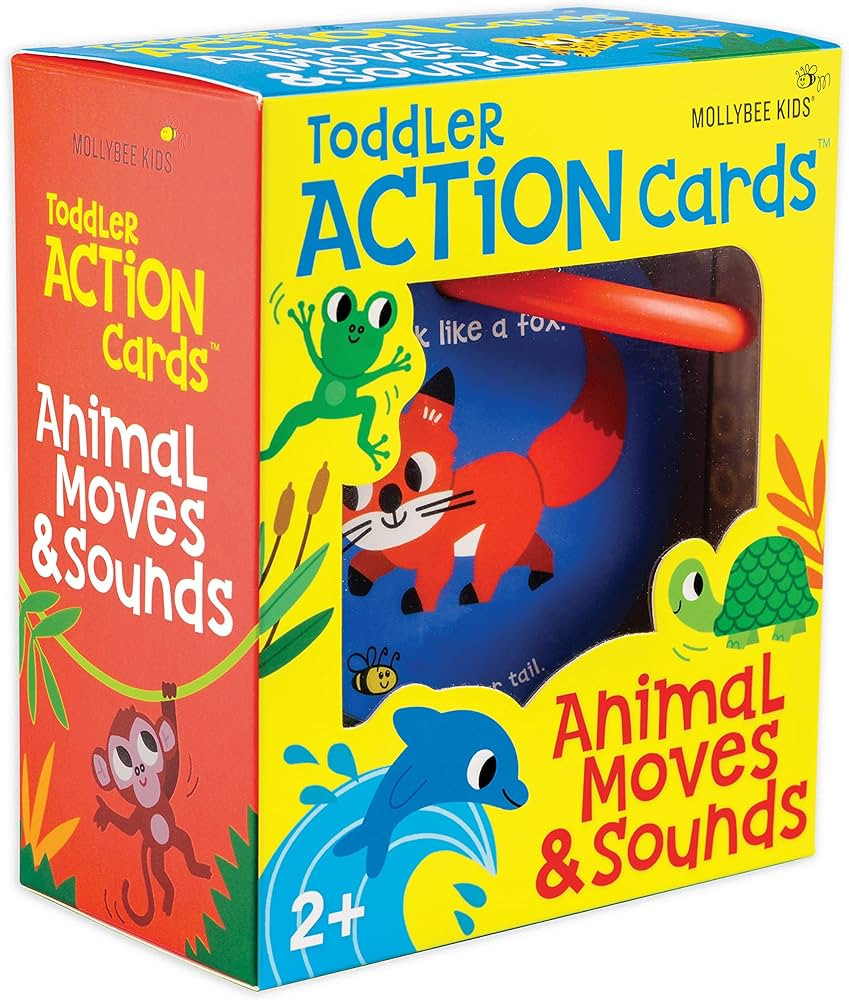 MOLLYBEE KIDS Toddler Action Cards Animal Moves and Sounds, Gifts for Ages 2+ | Amazon (US)