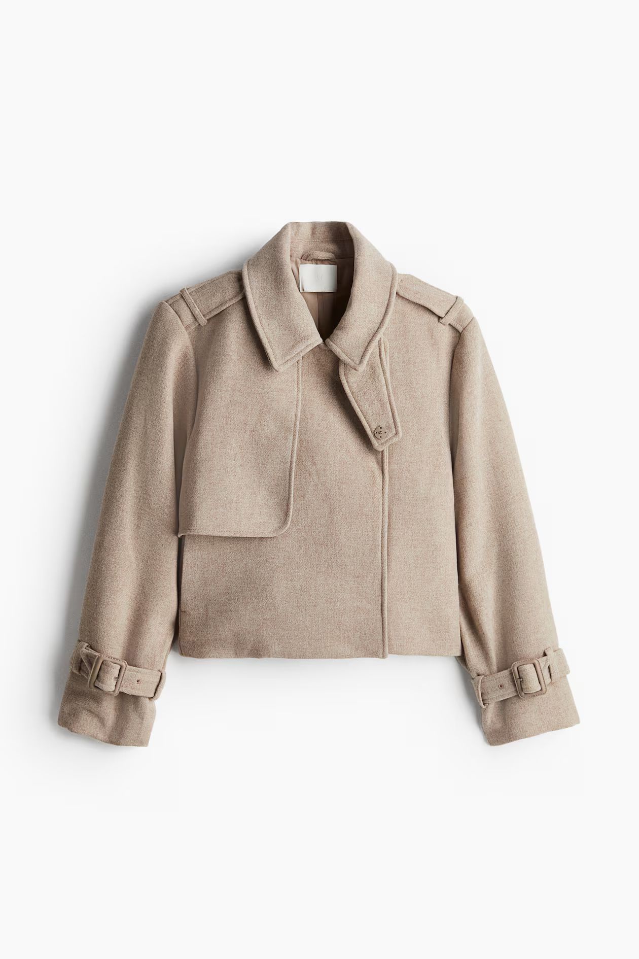 Trenchjacke - Langarm - Kurz - Hellbeige - Ladies | H&M AT | H&M (DE, AT, CH, NL, FI)