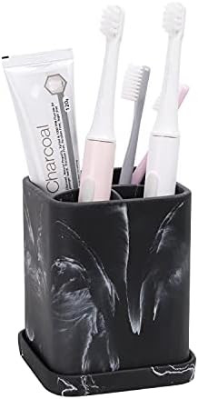 ZCCZ Toothbrush Holder, Countertop Marble Look Electric Toothbrush Toothpaste Makeup Brush and Ra... | Amazon (US)