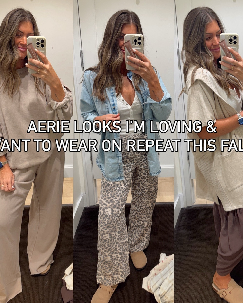 Code LTKFALLSALE at checkout gives you 20% off through midnight! I sized down in every item and recommend you go down, too… Aerie always runs big! I’m wearing XXS in almost every item. #falloutfits #traveloutfit #falltrip #fallbreak 

#LTKFallSale #LTKFindsUnder100 #LTKSaleAlert