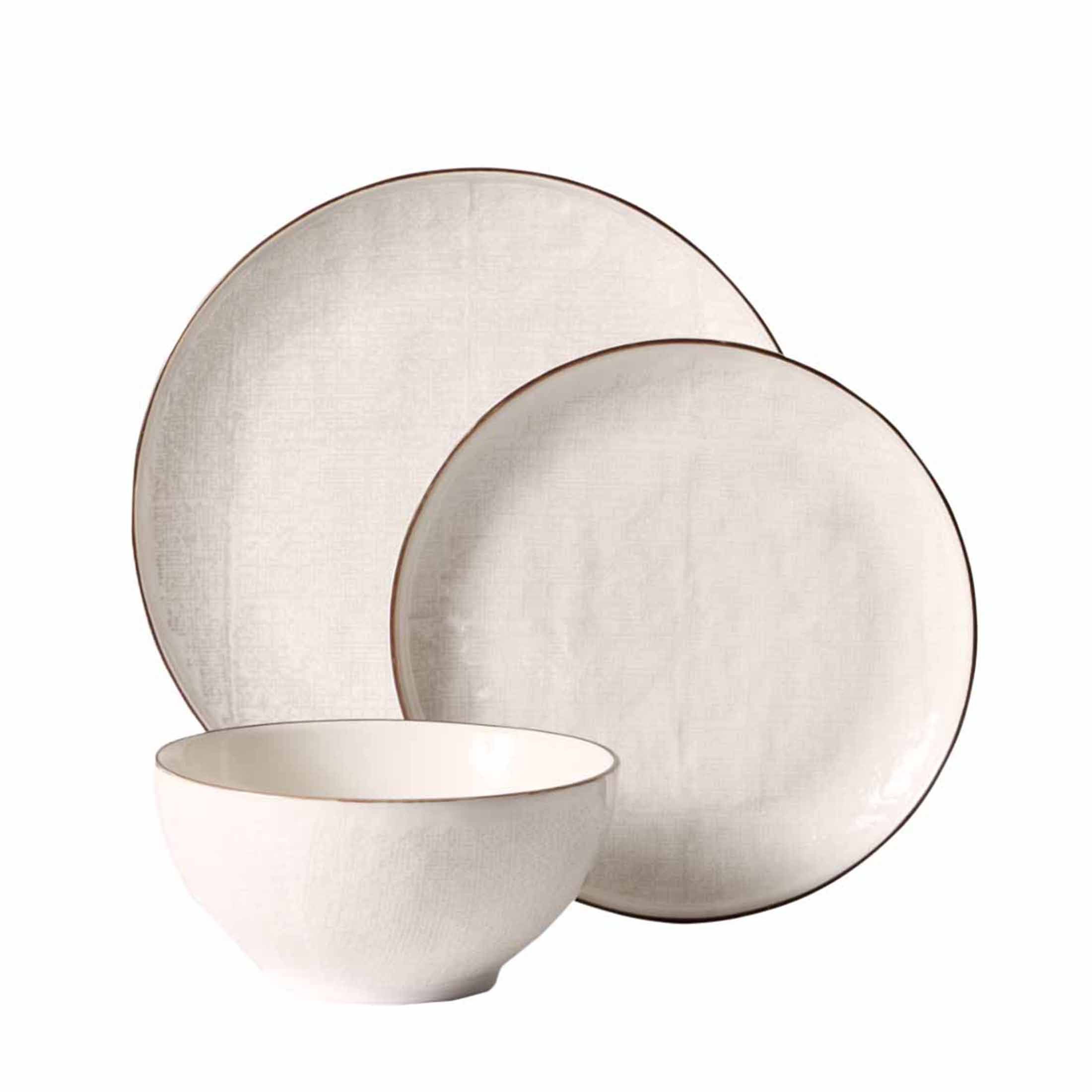 Better Homes & Gardens Stoneware Cream Murphy 12PC Dinnerware Set | Walmart (US)