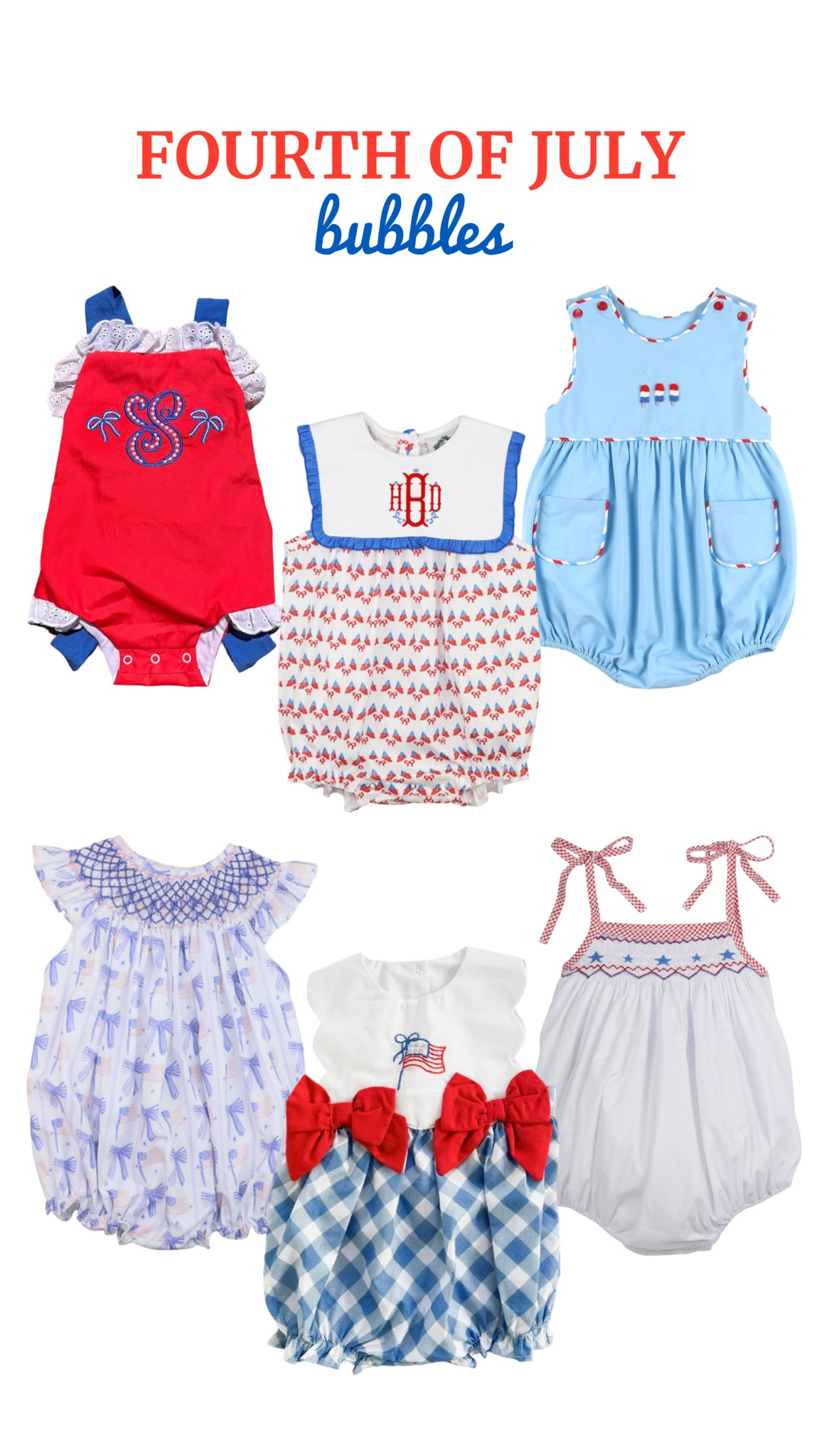 Patriotic Fourth of July baby girl bubble outfits 🇺🇸 #LTKbaby

#LTKBump #LTKBaby