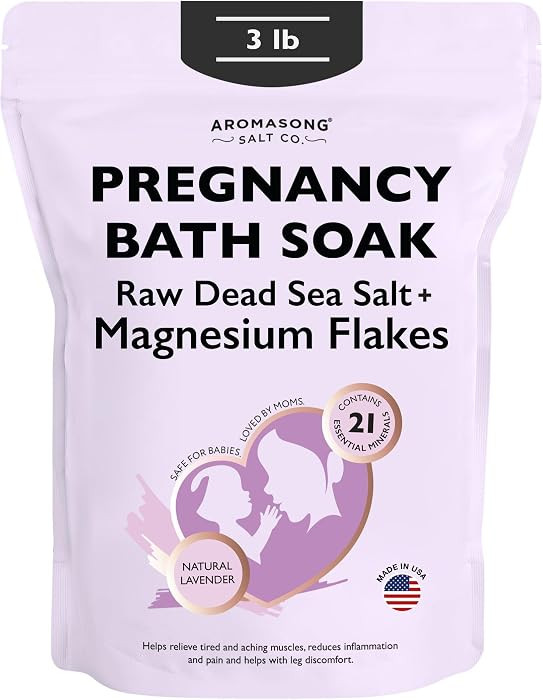Aromasong Pregnancy Bath Soak 3 LB - 100% Pure Magnesium Flakes with 21 Essential Dead Sea Minera... | Amazon (US)