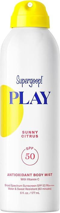 Supergoop! PLAY Antioxidant Body Mist Vitamin C -SPF 50 PA++++ Broad Spectrum Sunscreen - Body Sp... | Amazon (US)