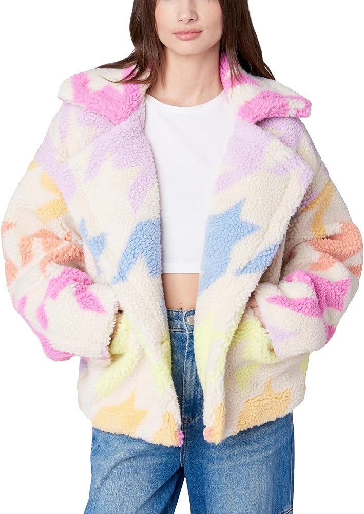 [BLANKNYC] Womens Houndstooth Sherpa CoatCoat | Amazon (US)