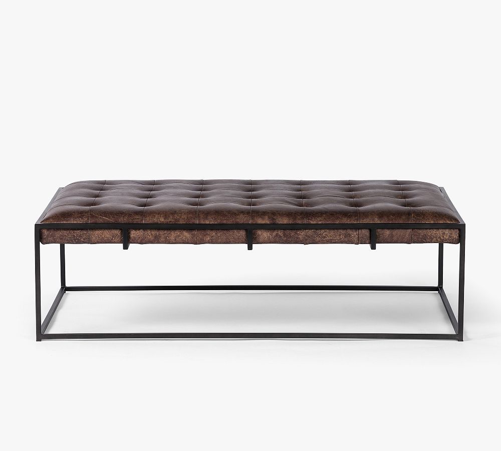 Ford Leather Coffee Table | Pottery Barn (US)
