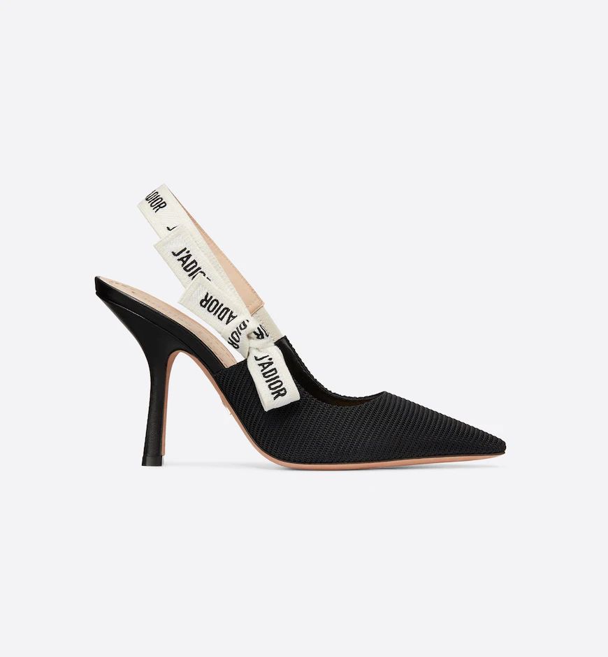 J'Adior Slingback Pump Black Technical Fabric | DIOR | Dior Couture