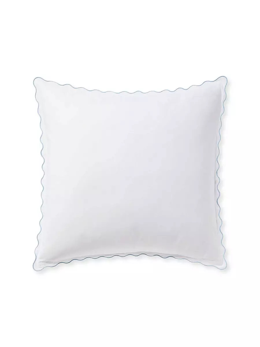 Wave Percale Sham | Serena and Lily