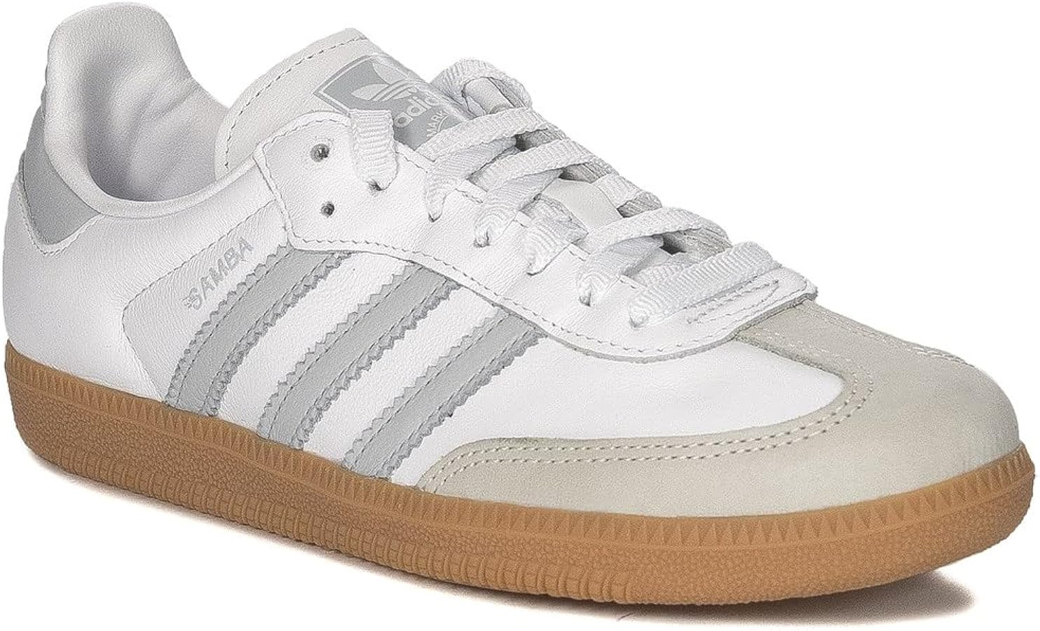 adidas Samba OG Womens (White Halo Blue Gum, US Footwear Size System, Adult, Women, Numeric, Medi... | Amazon (US)