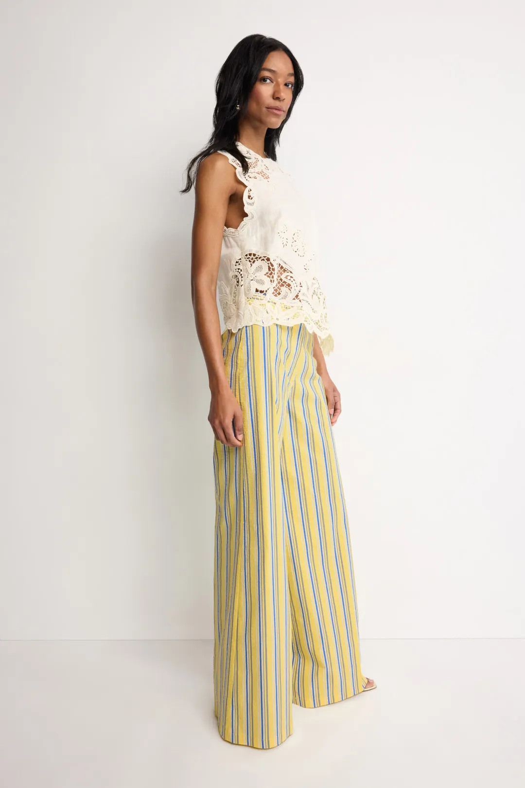 Striped Wide Leg Trouser | Rent the Runway