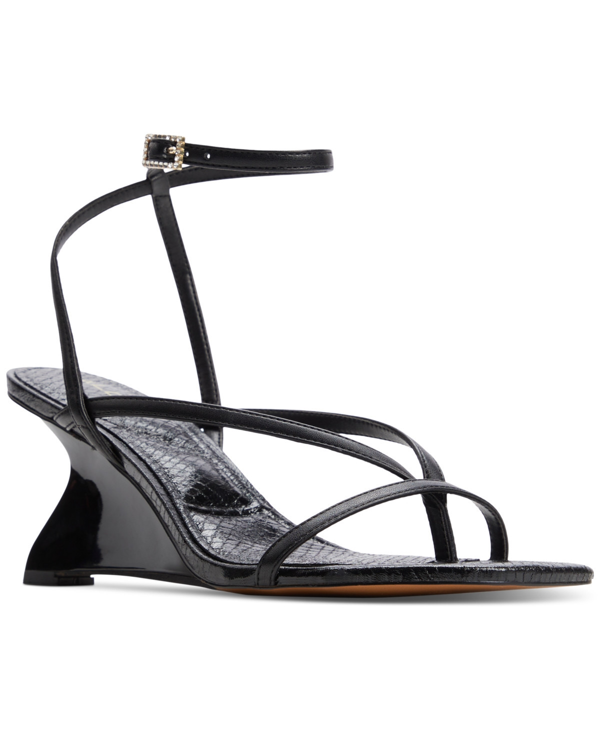 Aldo Women's Talvi Strappy Scuplted Wedge Sandals - Black | Macy's
