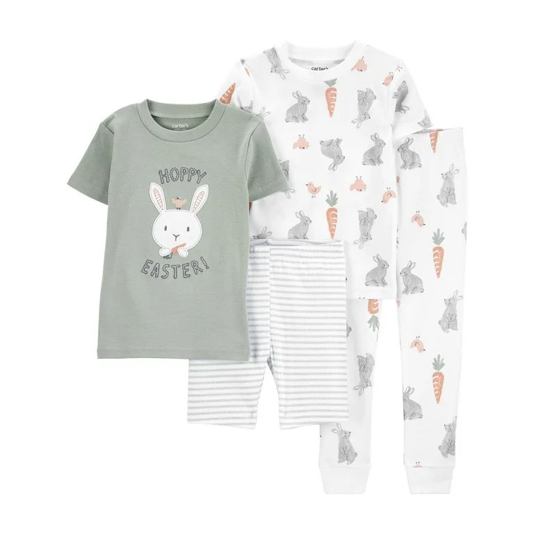 Carter's Child of Mine Baby and Toddler Unisex Easter Pajama Set, 4-Piece, Sizes 12M-5T | Walmart (US)