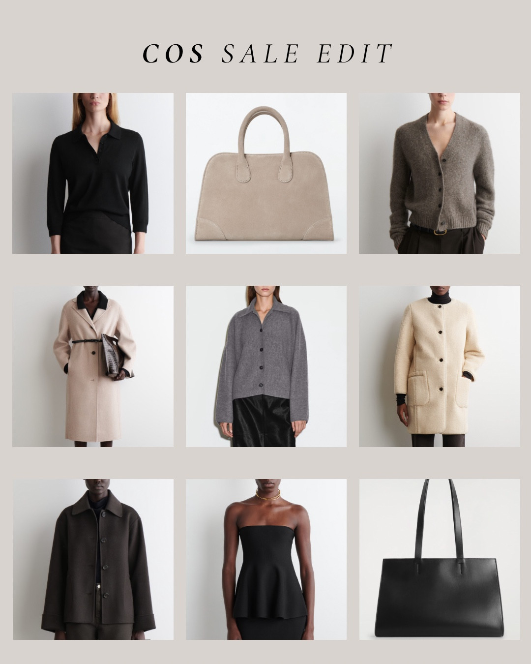 COS sale edit 🤎

Including polo knit top, suede handbag, brown mole cardigan, double breasted coat, grey cardigan, borg coat, box jacket, strapless peplum top, leather handbag  

#LTKuk #LTKstyletip #LTKsale