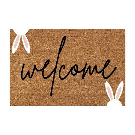 Fasiaou Easter-Welcome-Doormat Outdoor-Entrance Colorful-Easter-Eggs Faux-Coir Entryway-Rug-Spring Non-Slip Dirt-Trapping Indoor-Outside Porch,B | Walmart (US)