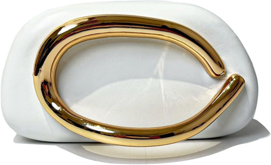 Acrylic Clutch Purse for Women Classic Round Acrylic Evening Handbag Vintage Metal Handlebars Bag... | Amazon (US)