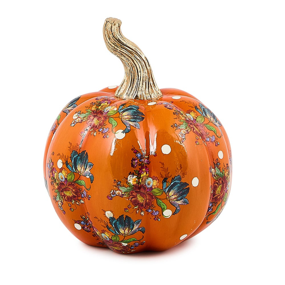 Orange Flower Market Mini Pumpkin | MacKenzie-Childs