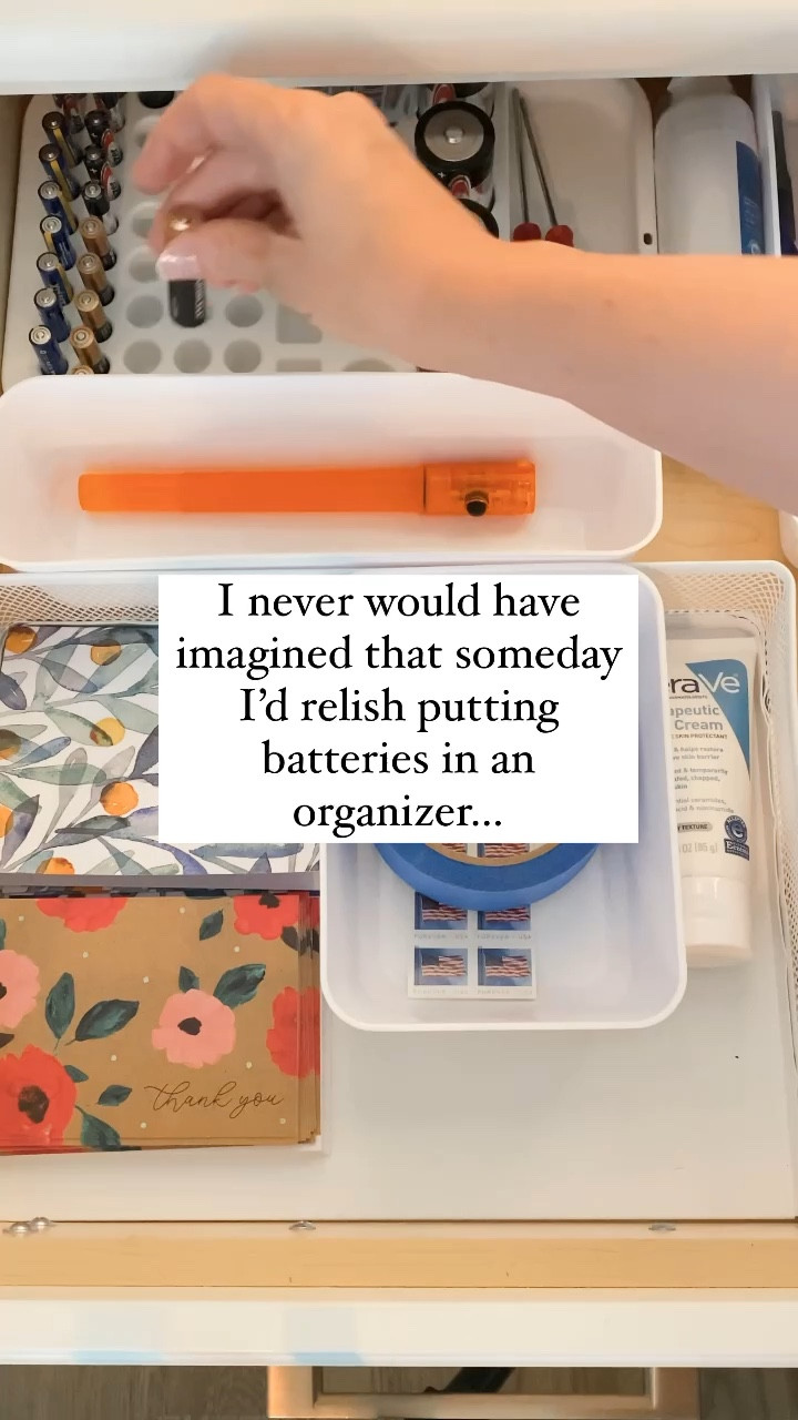 Not trying to be dramatic but getting this drawer organized has changed my life. Love that this battery organizer is made from recycled materials and helps make switching out batteries so much easier. 

#LTKxPrimeDay #LTKunder50 #LTKhome