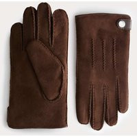 M&S Sheepskin Leather Gloves Dark Brown | Marks & Spencer (UK)