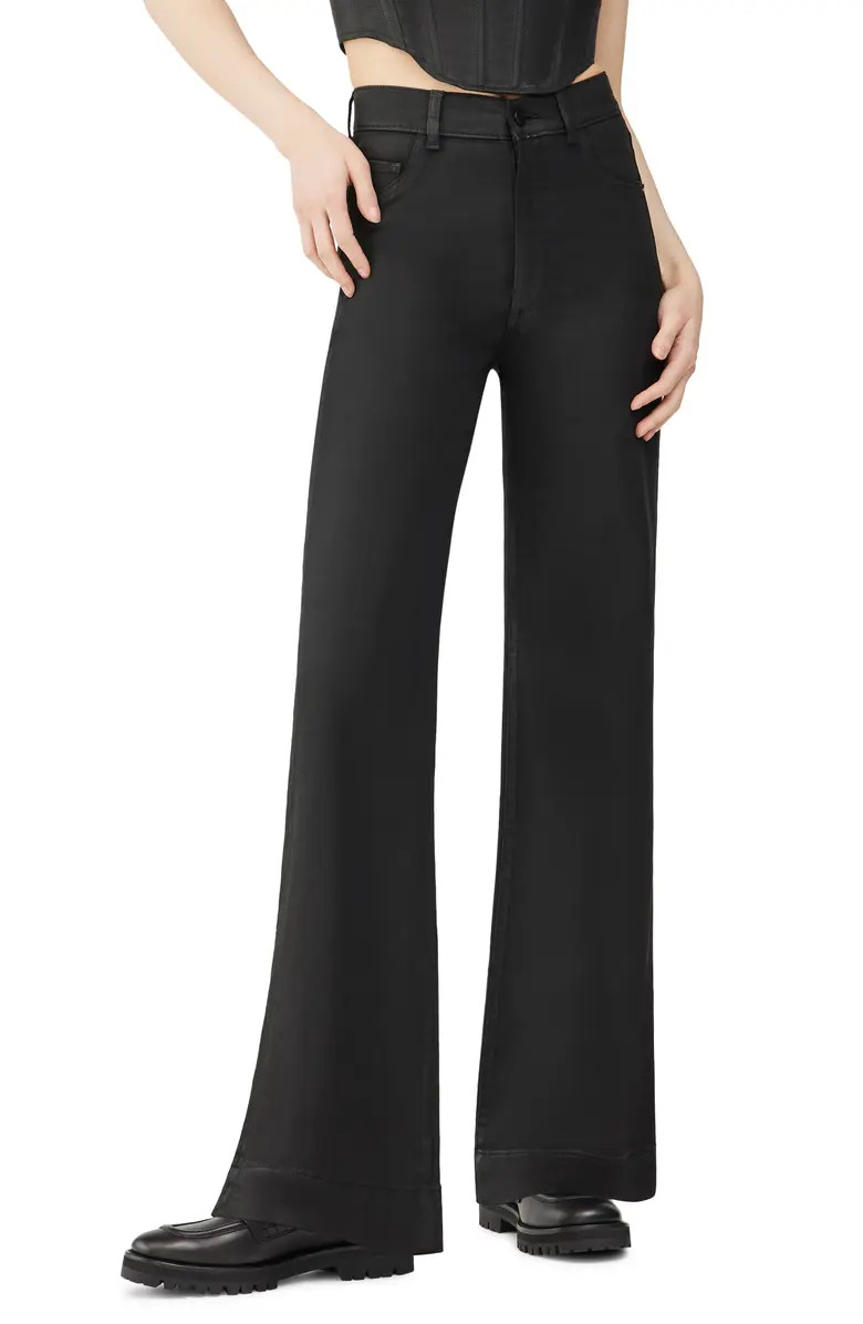 Hepburn Coated High Waist Wide Leg Jeans | Nordstrom