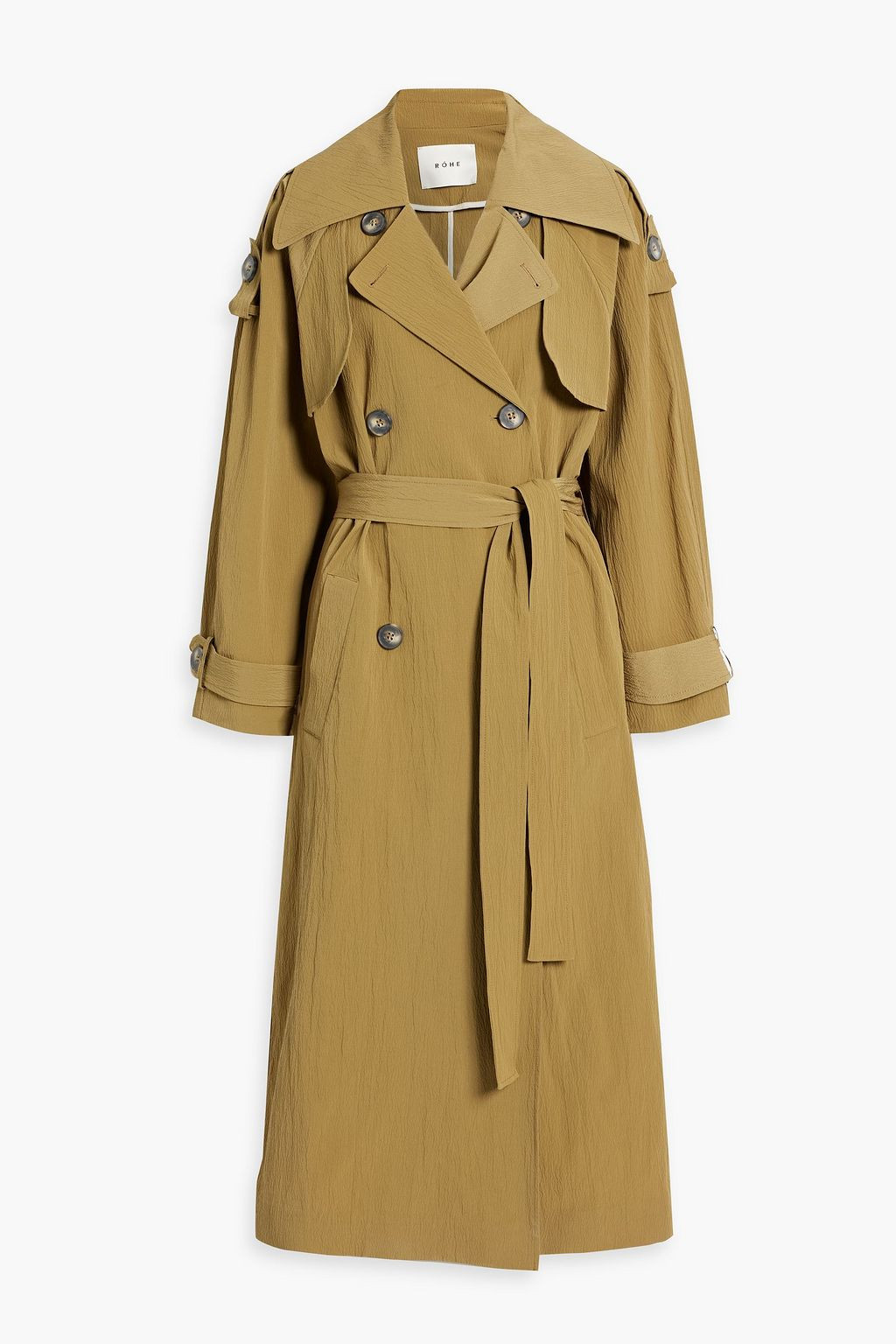 Cotton-blend seersucker trench coat | The Outnet (US and CA)