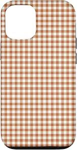 iPhone 12/12 Pro Autumn Orange Gingham Plaid Style Case | Amazon (US)