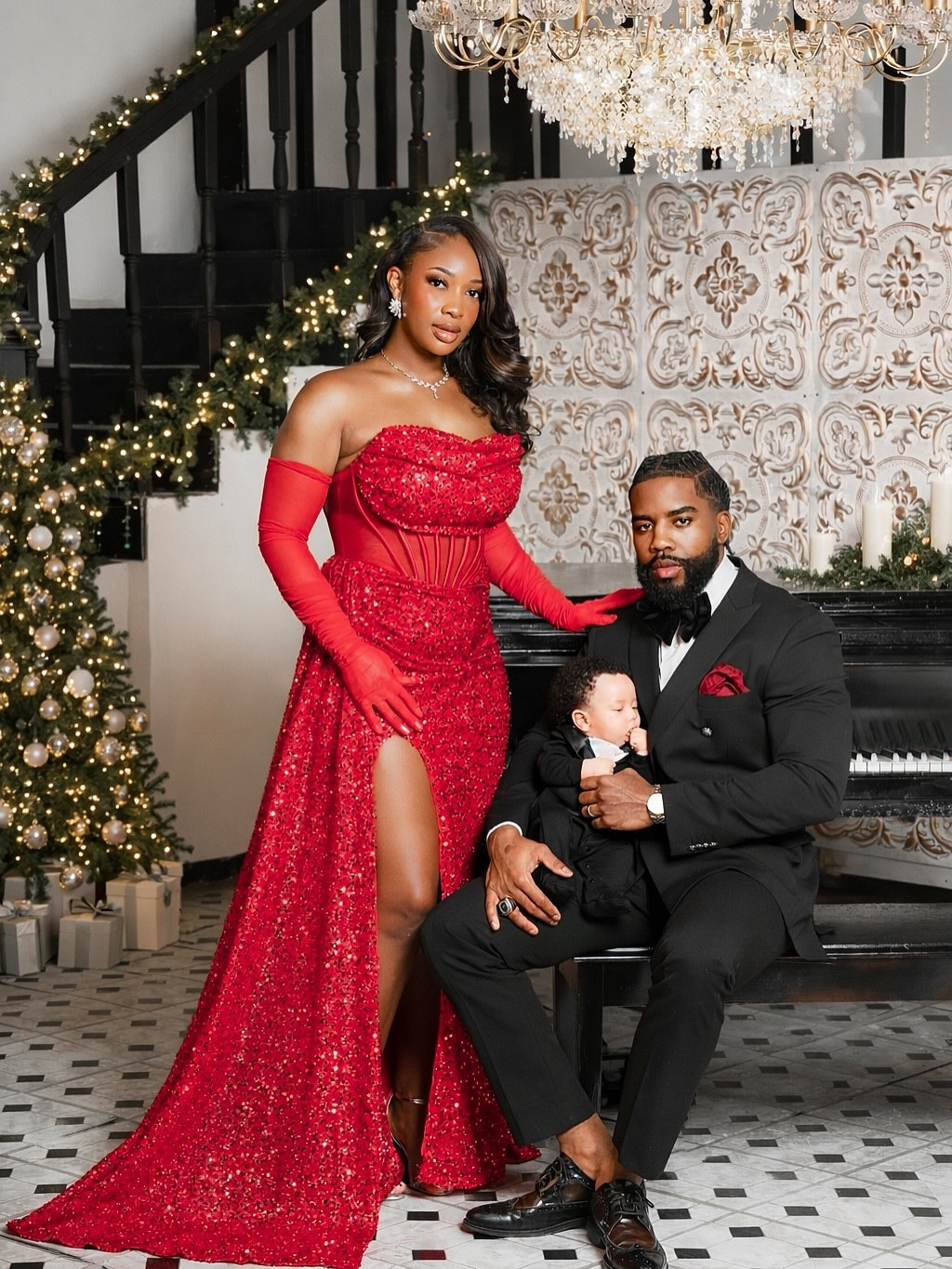 Merry Christmas from The Allens! 

This Christmas, our love grew.
Our first as parents.
Aj’s first ever. 🎄🍼

Grateful, blessed, and full of love.
Happy Holidays from our family to yours 🎄❤️✨

#FamilyOfThree
#FirstChristmas
#ChristmasAsParents
#BabyFirstChristmas
#NewParents