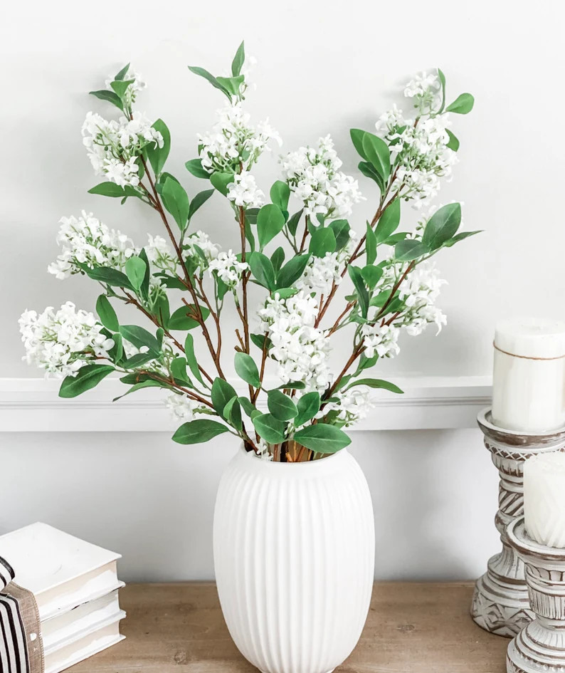 Artificial Cherry Blossom Stem, Real Touch lilacs, Life Life cherry blossom, Realistic Artificial... | Etsy (US)